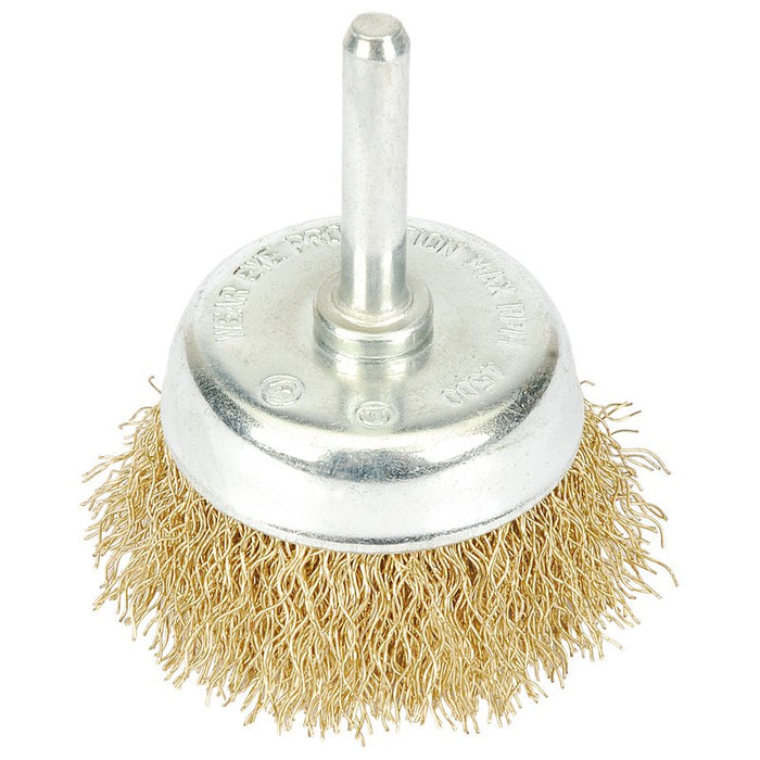 Draper Brassed Steel Crimped Wire Cup Brush, 50mm, 41432