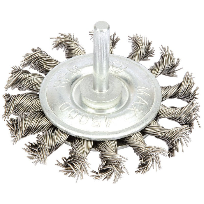 Draper Steel Twist-Knot Wire Wheel Brush, 75mm, 41434