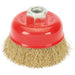 Draper Brassed Steel Crimped Wire Cup Brush, 75mm M14, 41444