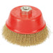 Draper Brassed Steel Crimped Wire Cup Brush, 125mm M14, 41446