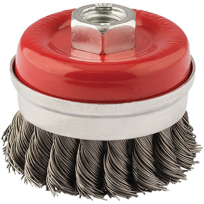 Draper Steel Twist-Knot Wire Cup Brush, 65mm M14, 41447