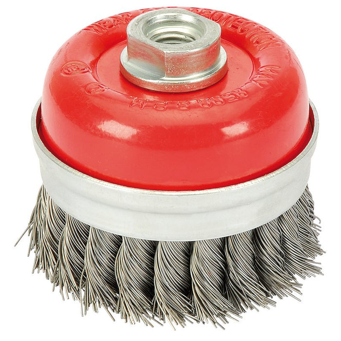 Draper Steel Twist-Knot Wire Cup Brush, 75mm M14, 41449