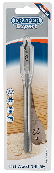 Draper 41477 Flat Wood Bit, 8mm