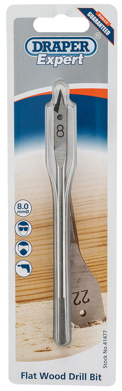 Draper 41477 Flat Wood Bit, 8mm