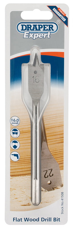 Draper 41508 Flat Wood Bit, 16mm