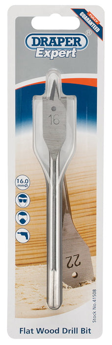 Draper 41508 Flat Wood Bit, 16mm