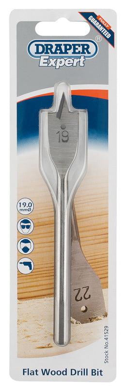Draper 41529 Flat Wood Bit, 19.0mm