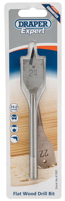 Draper 41597 Flat Wood Bit, 24mm
