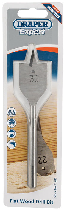 Draper 41786 Flat Wood Bit, 30mm