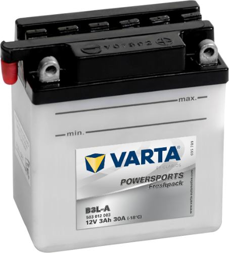 Varta Powersports Battery 12V 3Ah - 503012003, 1 Year Warranty
