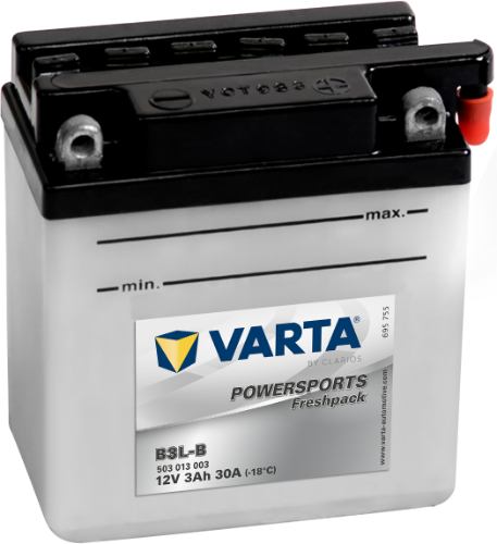 Varta Powersports Freshpack Battery 12V 3Ah - 503013003, 1 Year Warranty