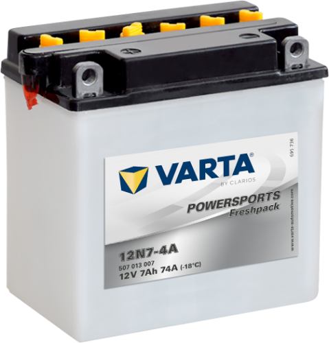 Varta Powersports Battery 12V 7Ah - 507013007, 1 Year Warranty