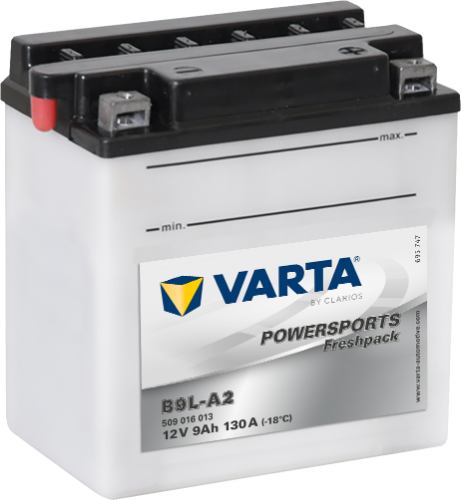 Varta Powersports Freshpack Battery 12V 9Ah - 509016013, 1 Year Warranty