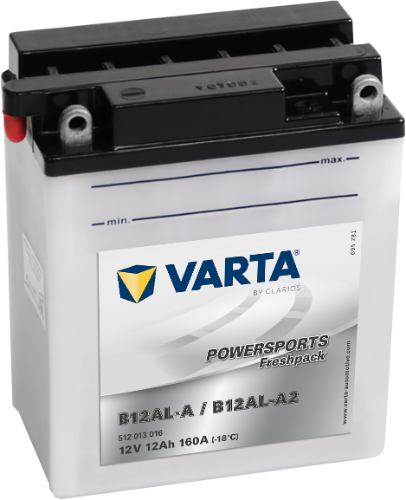 Varta Powersports Battery 12V 12Ah - 512013016, 1 Year Warranty