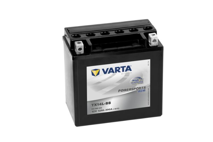 Varta Powersports AGM High Performance Battery 12V 12Ah - 512905020, 1 Year Warranty