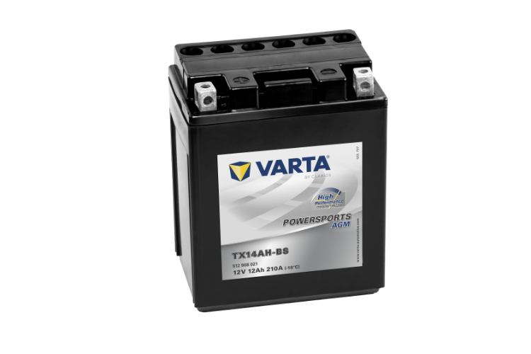 Varta Powersports AGM High Performance Battery 12V 12Ah - 512908021, 1 Year Warranty