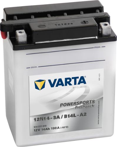 Varta Powersports Battery 12V 14Ah - 514011019, 1 Year Warranty