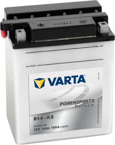 Varta Powersports Battery 12V 14Ah - 514012019, 1 Year Warranty