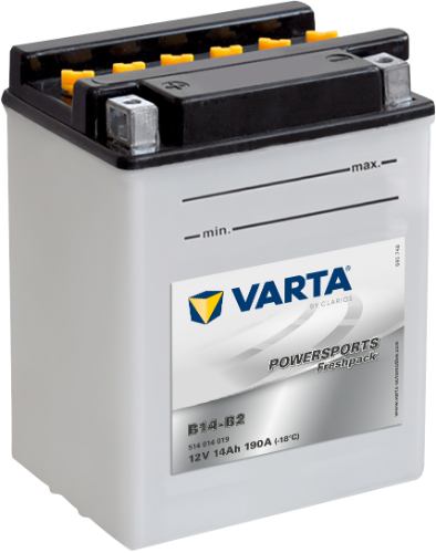 Varta Powersports Battery 12V 14Ah - 514014019, 1 Year Warranty