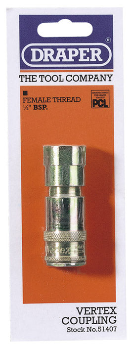 Draper 51407 1/2" BSP Taper Female Thread Vertex Air Coupling