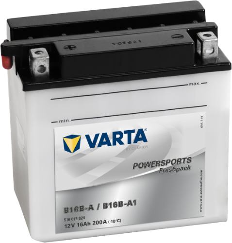 Varta Powersports Battery 12V 16Ah - 516015020, 1 Year Warranty