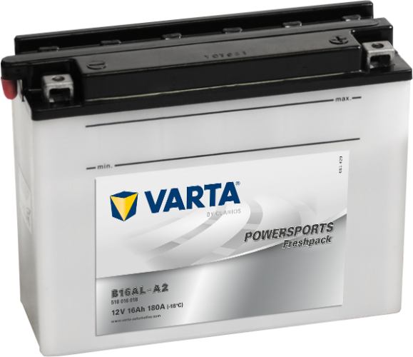 Varta Powersports Battery 12V 16Ah - 516016018, 1 Year Warranty