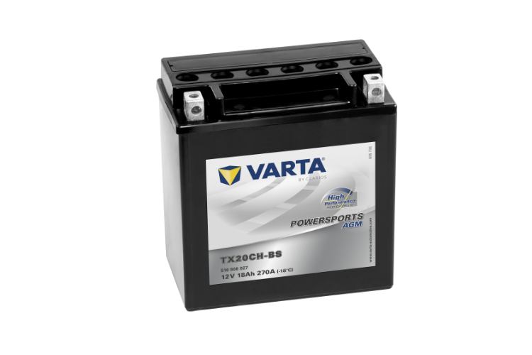 Varta Powersports AGM High Performance Battery 12V 18Ah - 518908027, 1 Year Warranty