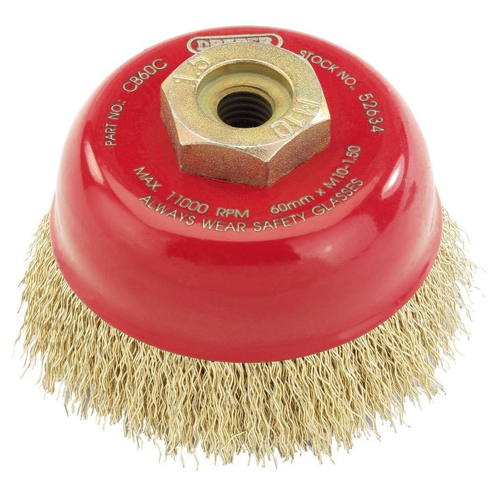 Draper Crimped Wire Cup Brush, 60mm M10, 52634