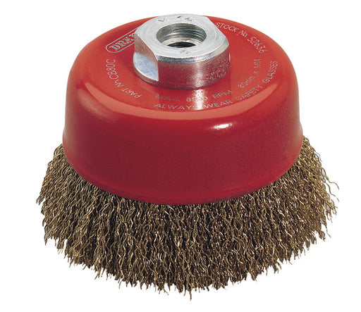 Draper Expert Crimped Wire Cup Brush, 80mm M14, 52636