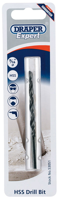 Draper 53051 HSS Drill Bit, 3/16"