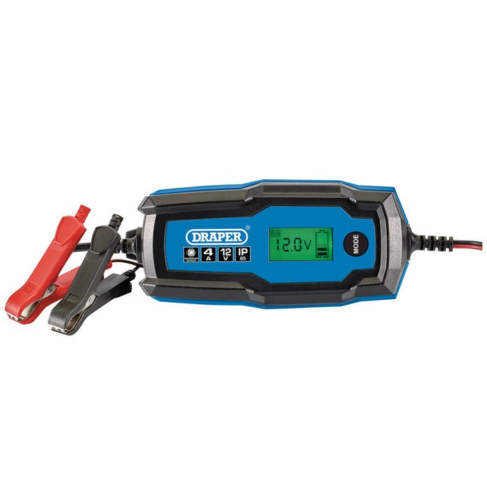 Draper 53489 12V Smart Charger and Battery Maintainer, 4A