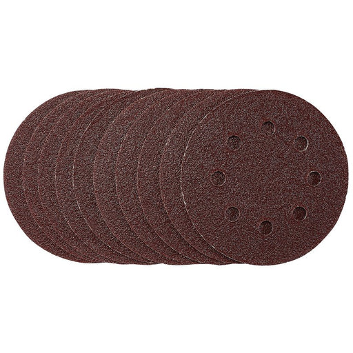 Draper Sanding Discs, Hook & Loop, 115mm, 40 Grit - Pack of 10, 53498