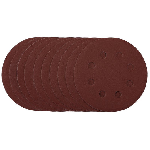 Draper Sanding Discs, Hook & Loop, 115mm, 240 Grit - Pack of 10, 53501