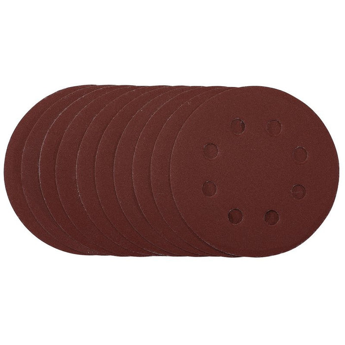 Draper Sanding Discs, Hook & Loop, 115mm, 240 Grit - Pack of 10, 53501