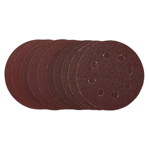 Draper Sanding Discs, Hook & Loop, 115mm, Assorted Grit - Pack of 10, 53510