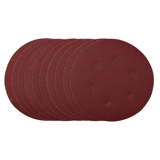 Draper Sanding Discs, Hook & Loop, 150mm, 120 Grit Pack of 10, 54948