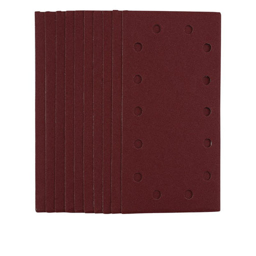 Draper 1/2 Sanding Sheets with Hook and Loop, 115 x 230mm, 120 Grit - Pack of 10, 55864