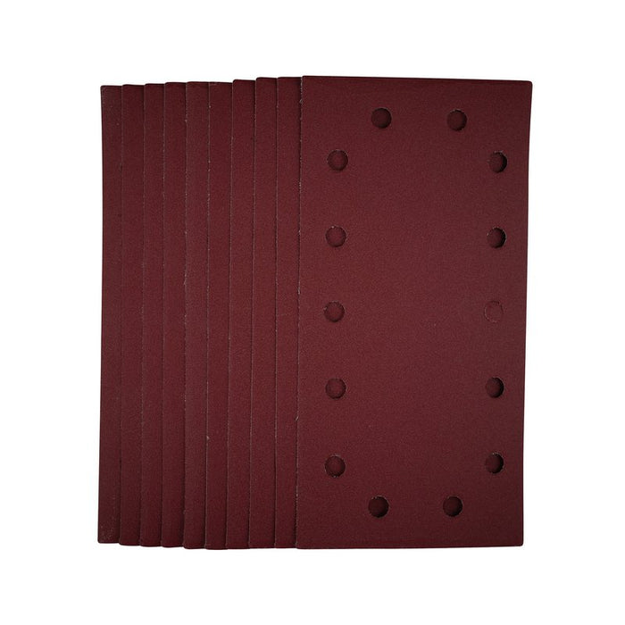 Draper 1/2 Sanding Sheets with Hook and Loop, 115 x 230mm, 240 Grit - Pack of 10, 55865