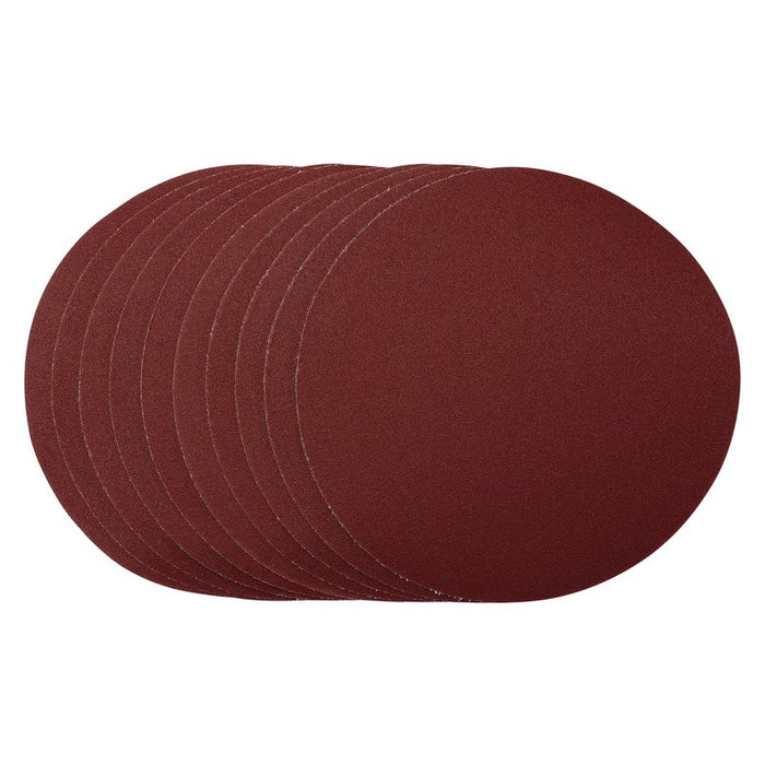 Draper Sanding Discs, Hook & Loop, 180mm 120 Grit - Pack of 10, 56180