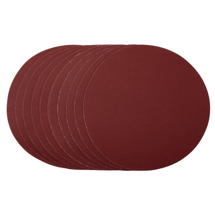 Draper Sanding Discs, Hook & Loop, 180mm 240 Grit - Pack of 10, 56182