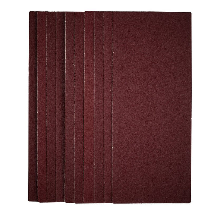 Draper 1/2 Sanding Sheets, 115 x 280mm, 80 Grit - Pack of 10, 56329