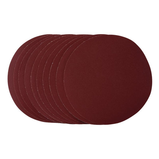 Draper Sanding Discs, Hook & Loop, 180mm, 320 Grit, Pack of 10, 56371