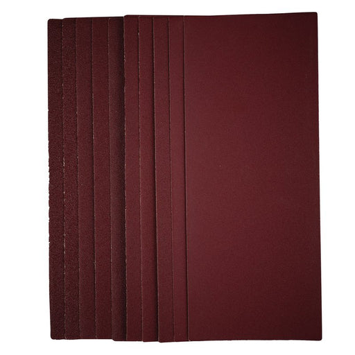 Draper 1/2 Sanding Sheets, 115 x 280mm, Assorted Grit - Pack of 10, 57373