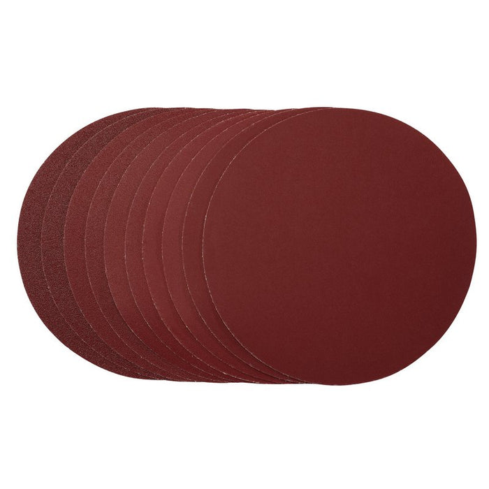 Draper Sanding Discs, Hook & Loop, 180mm Assorted Grit - Pack of 10, 58110