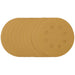 Draper Gold Sanding Discs with Hook & Loop, 400 Grit - Pack of 10, 125mm, 59856
