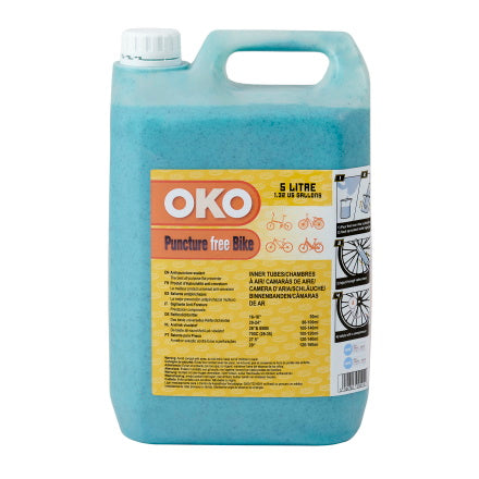 OKO OKO033 Puncture Free Bike For Tubes Tyre Sealant, 5 Litre Can - Seals Punctures Up to 4mm