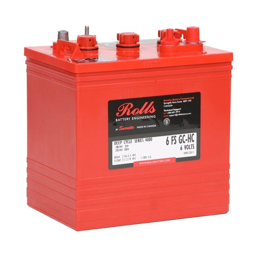 Rolls 6FSGC-HC FS Series-6 Volt Battery 6V 235Ah, 1 Year Warranty