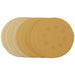 Draper Gold Sanding Discs with Hook & Loop, Assorted Grit - 120G, 125mm, 180G, 240G, 320G, 400G - Pack of 10, 60161
