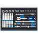 Draper 63532 Socket Set in 1/4 Drawer EVA Insert Tray, 1/4"(32 Piece)