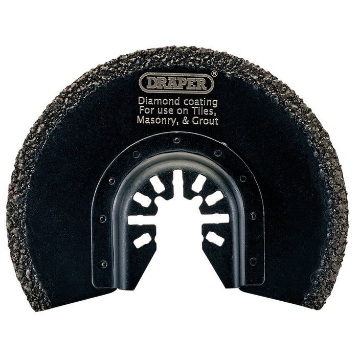 Draper 70469 Oscillating Multi-Tool Diamond Coated Cutting Blade, 88mm